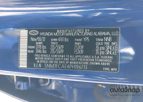 2023 Hyundai Tucson Sel from USA, damaged, VIN 5NMJFCAE4PH196713